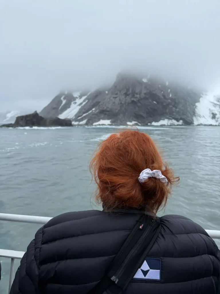 Leanne McGiveron along the Antarctica Peninsula