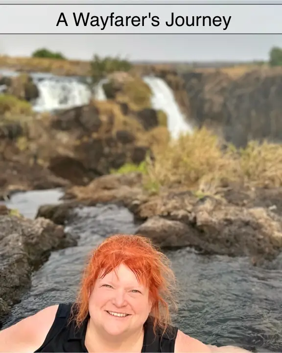 Leanne McGiveron at the Edge of a Waterfall
