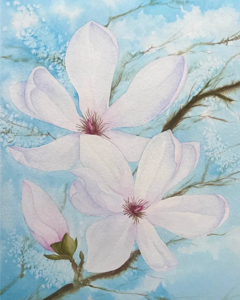 Soft focus backgrounds watercolor by Louis Davidson and Morgaine Davidson