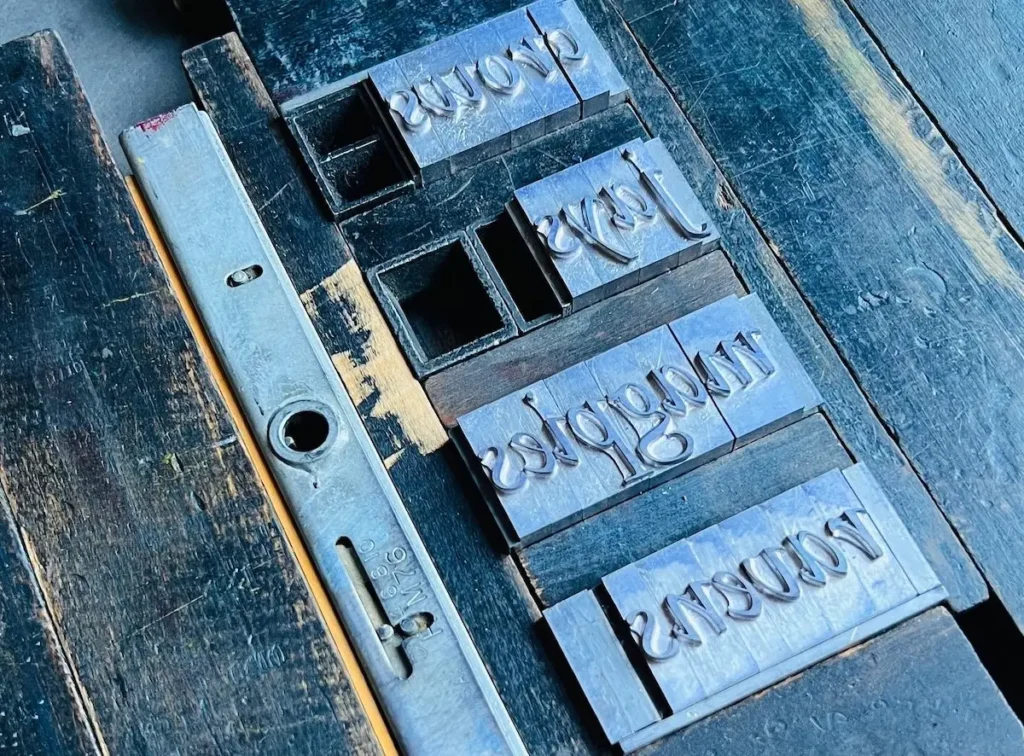 Setting type for Listen book by Rebecca Chamlee