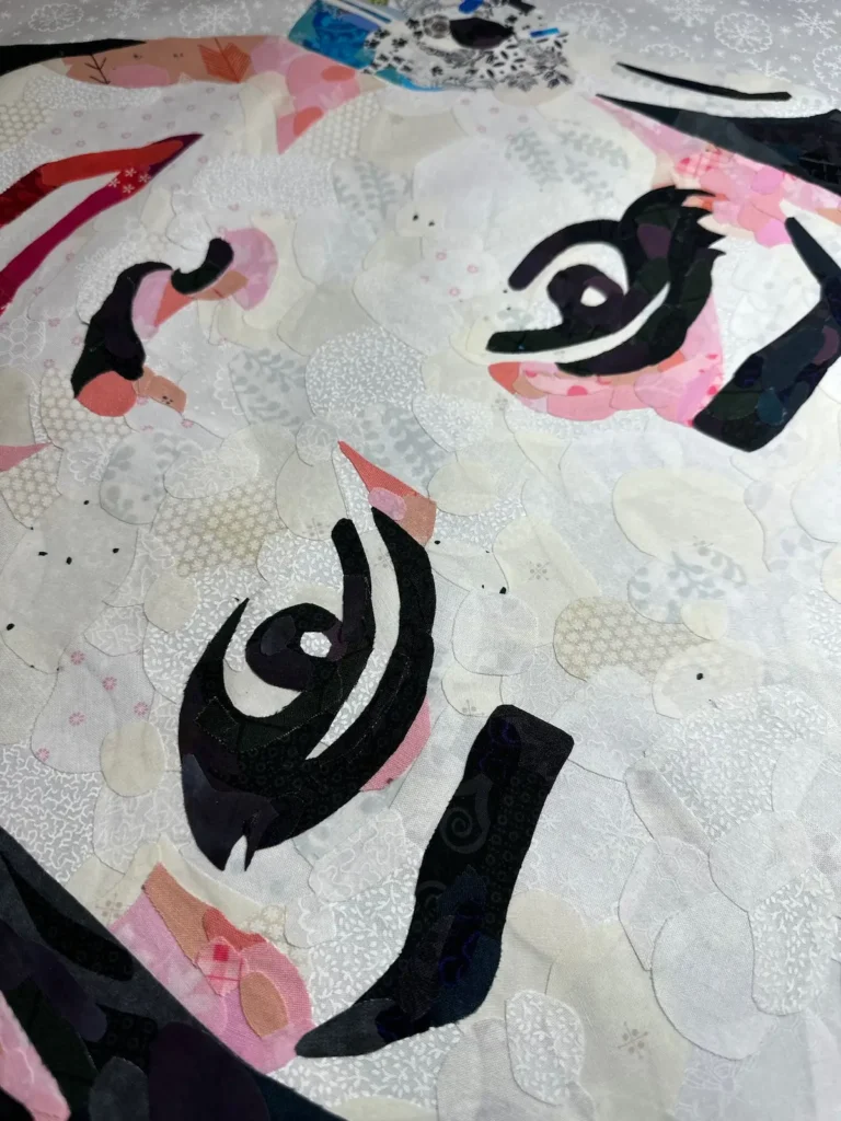 Audrey, in progress by Theresa Benson