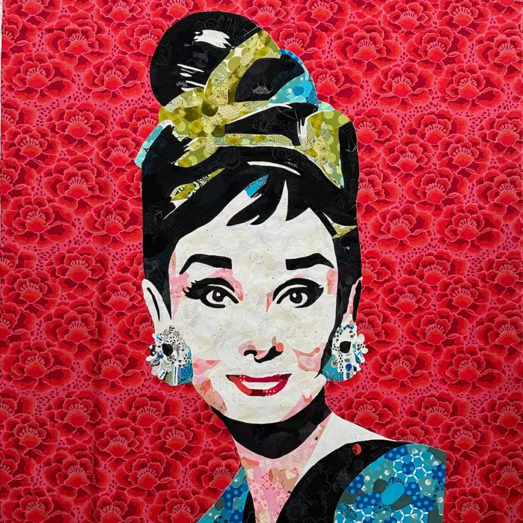 Audrey art quilt by Theresa Benson