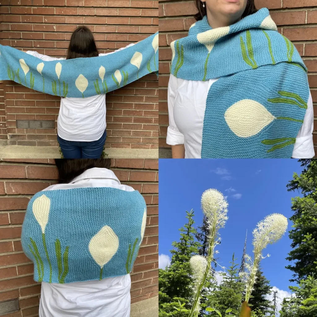 Beargrass knitted scarf by Virginia Catherall