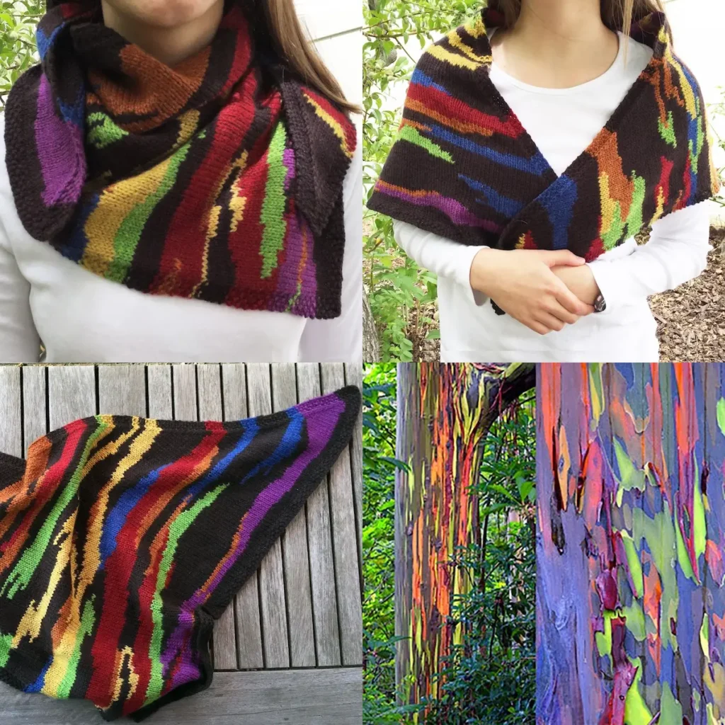 Eucalyptus knitted scarf by Virginia Catherall