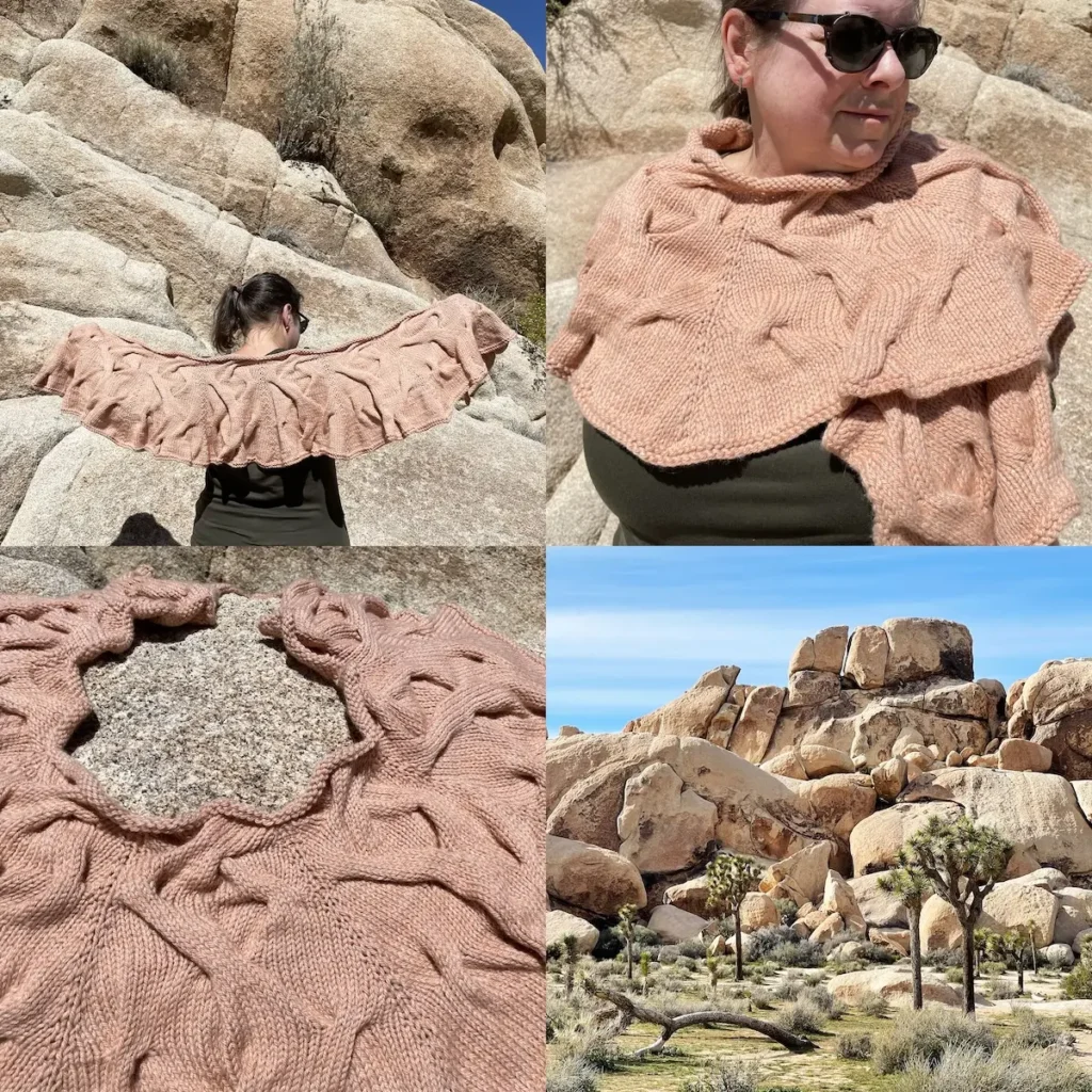 Hall of Horrors knitted shawl by Virginia Catherall