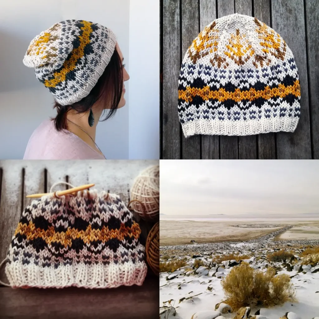 Rozel Point knitted beanie hat by Virginia Catherall