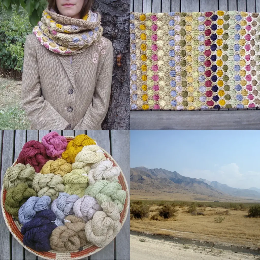 West Desert knitted scarf by Virginia Catherall