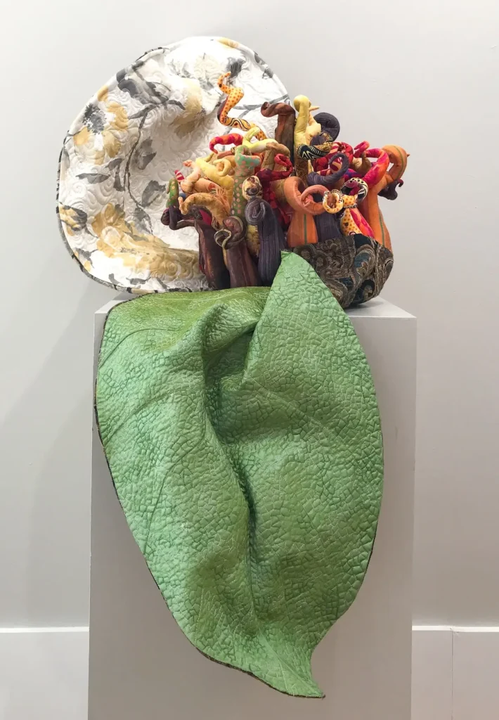 Magnolia Grandiflora IX, Zelda unleashed fiber art by Andrea Scholl