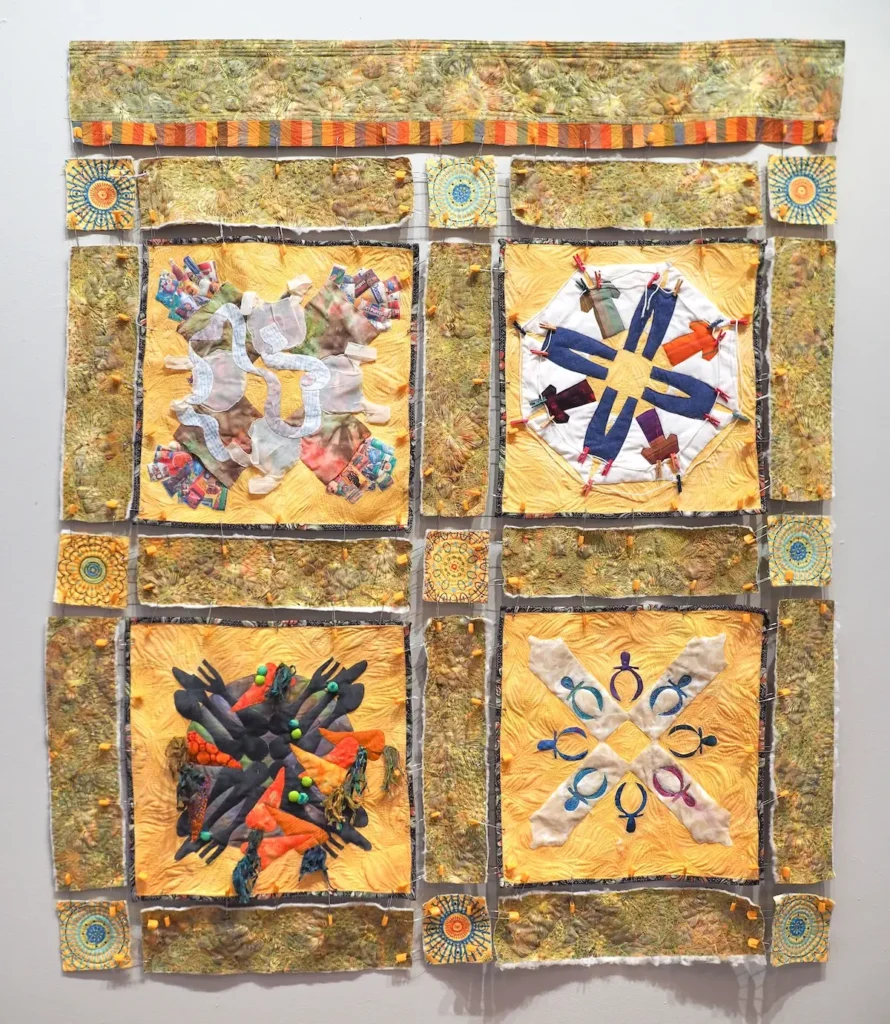 Mother's Work fiber art by Andrea Finch