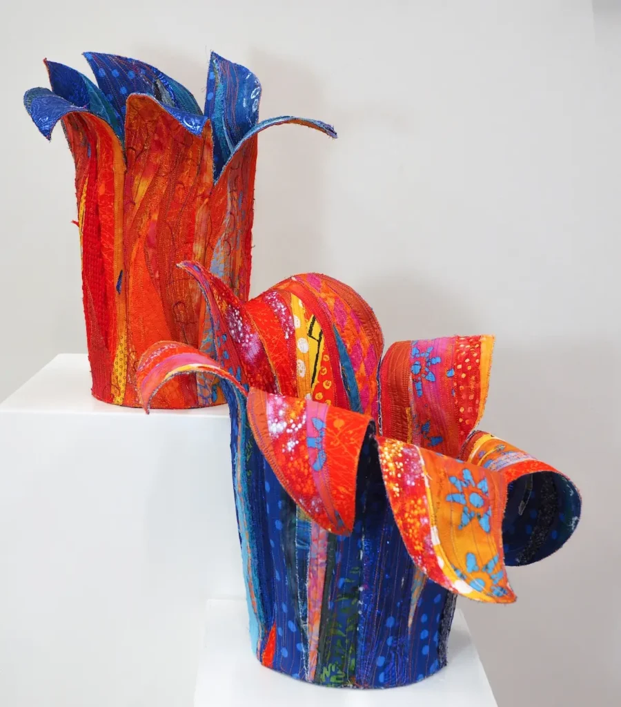 Receptaculum I - II fiber art by Andrea Finch