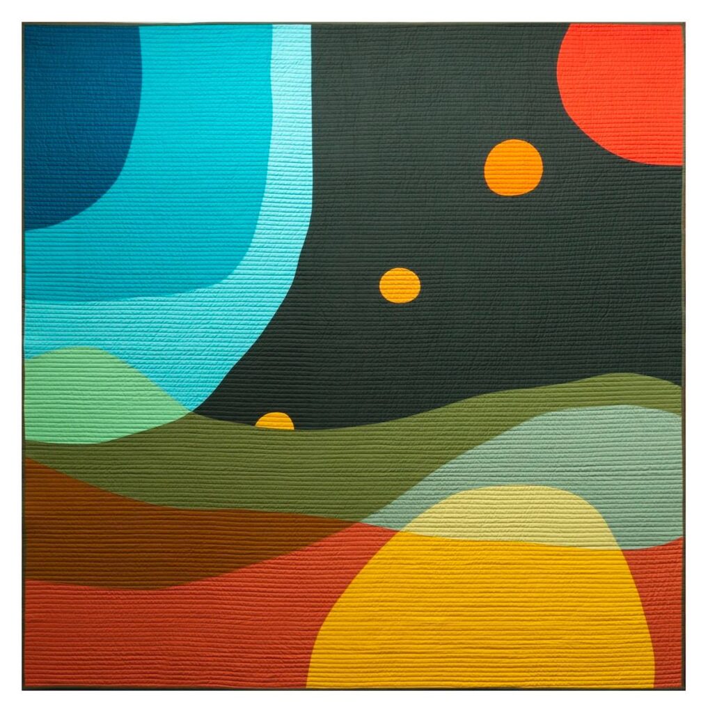 Imaginary Places 2 quilt by Carolina Oneto