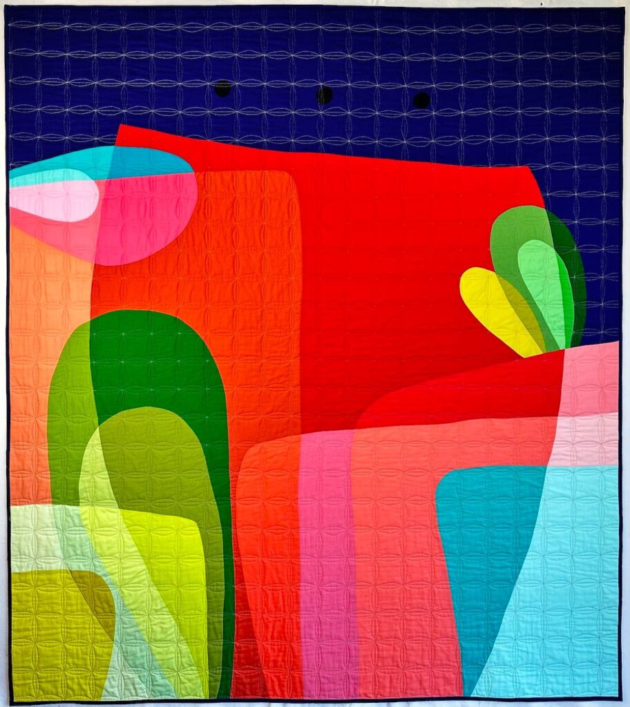 Jardin de amapolas quilt by Carolina Oneto