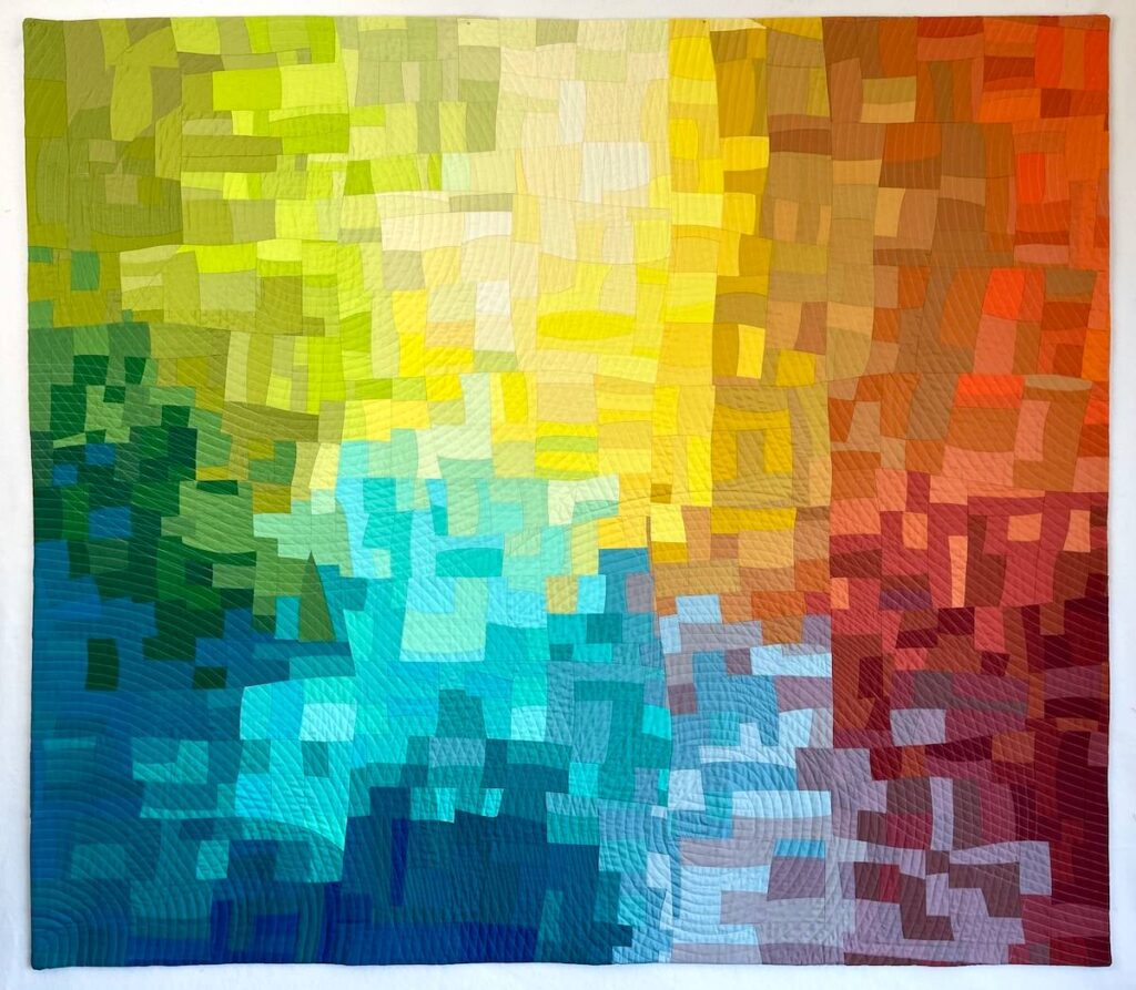 Watercolor II quilt by Carolina Oneto