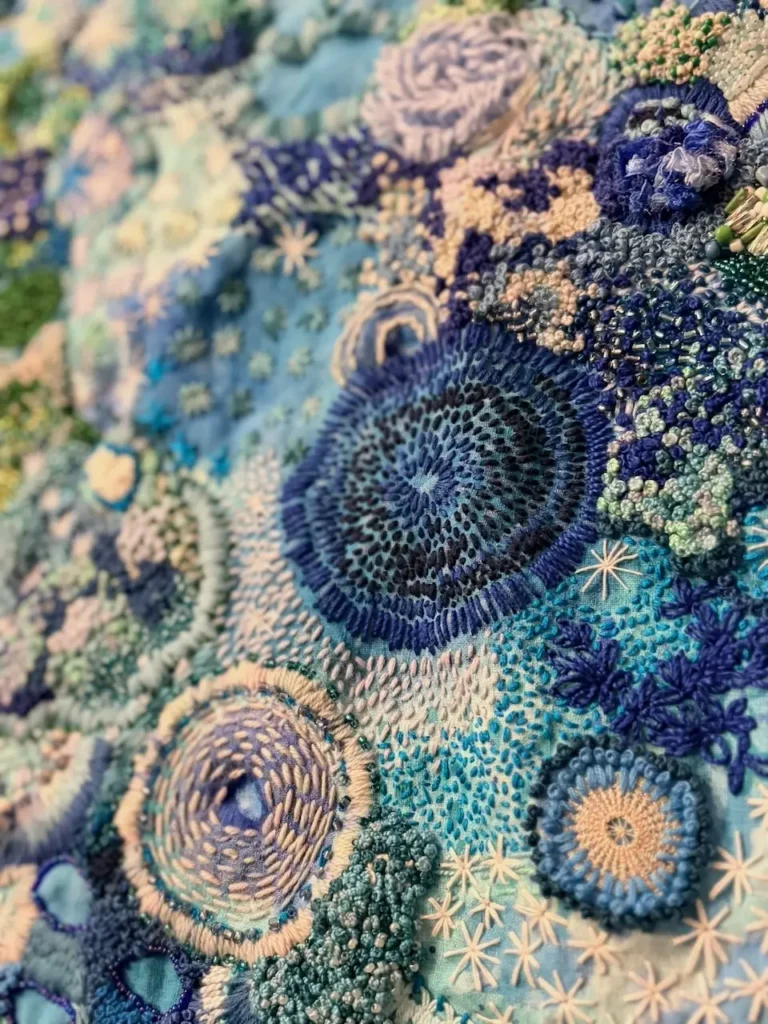 Detail of one of Elizabeth Sullivan pieces ofart