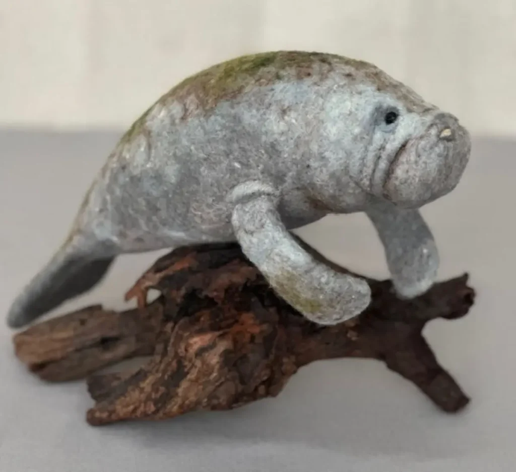 Barbara the felted water creature by Kelly Conrad