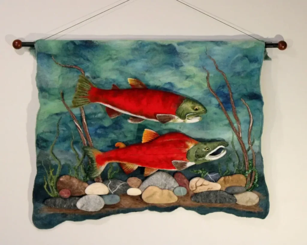 River Roy felted tapestry by Kelly Conrad
