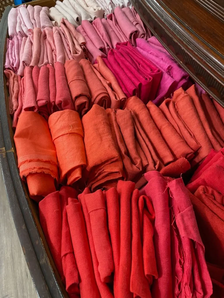 Fabric in Lela O'Dell's studio