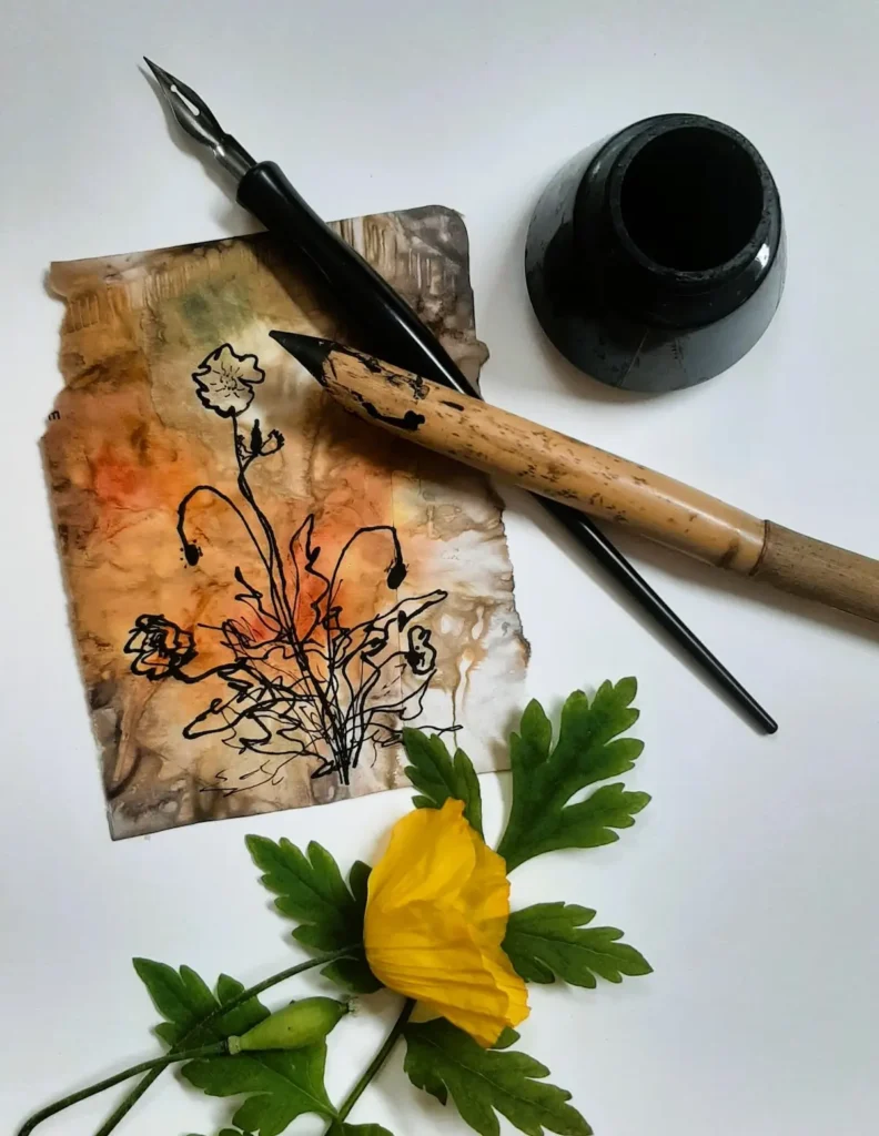 Ecoprint sketch by Paige St-Pierre