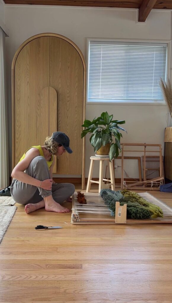 Adriene Busch at work in her studio