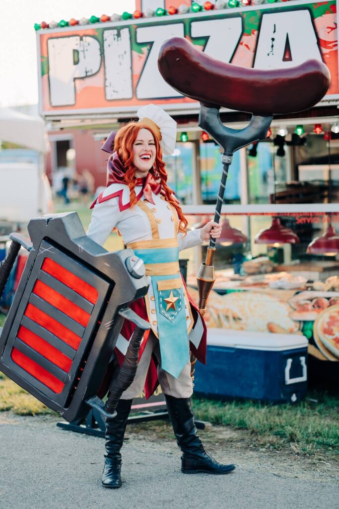 Annye Driscolls favorite costume, BBQ Leona. Photo by Cinnamon and Birch
