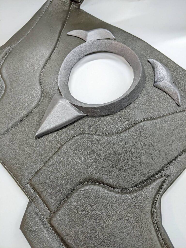 One of Annye Driscolls favorite sewn creations - a pleather vest that uses EVA foam as structure.
