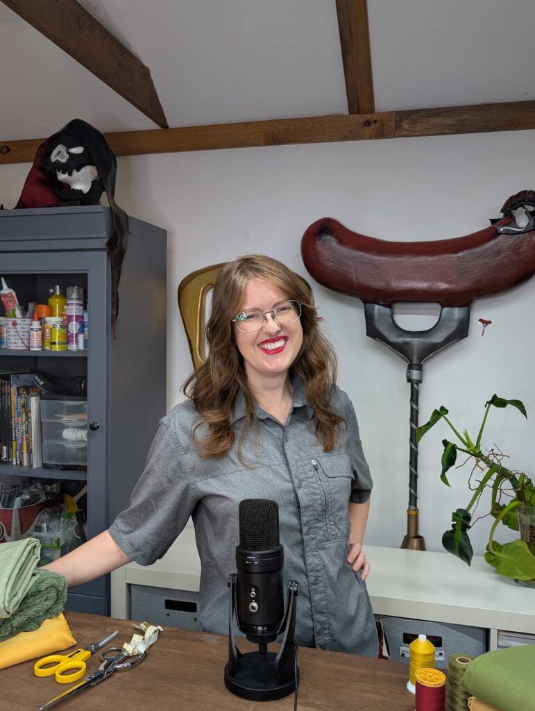 Annye Driscoll happy in her workshop