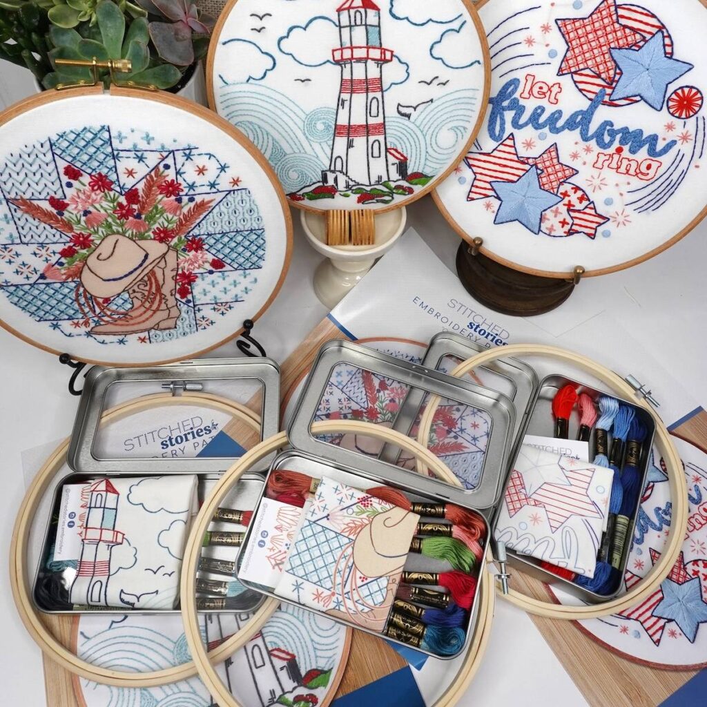 Patriotic embroidery patterns by Debbie Hodge
