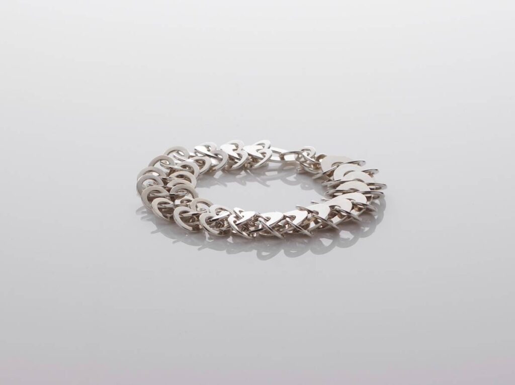 Silver chain maille bracelet by Emma Jane Champley
