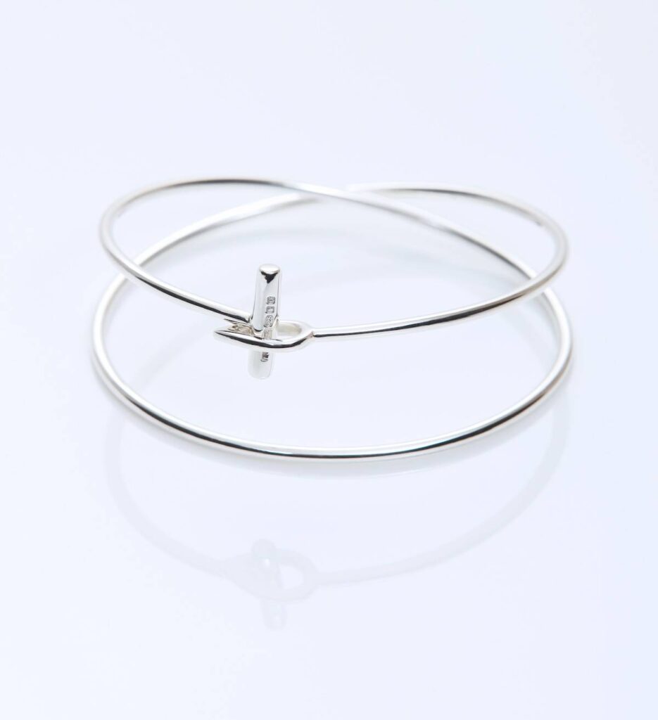 Silver Eclipse bangle by Emma Jane Champley