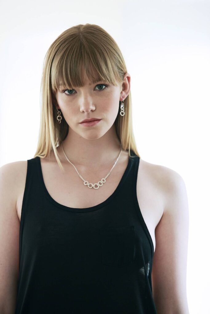 Forged silver set on model by Emma Jane Champley