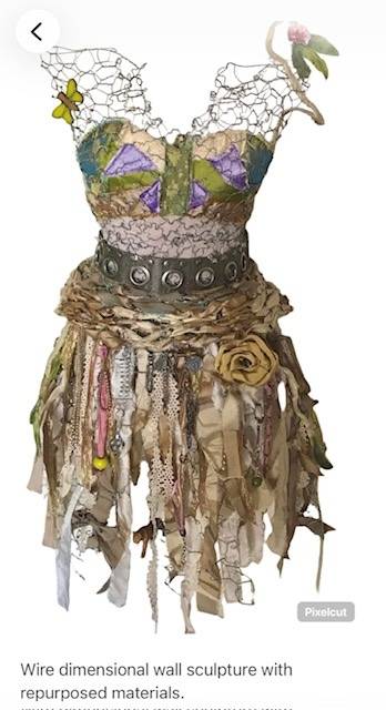 3d art inspired by a thrift store belt by Grace Cormier