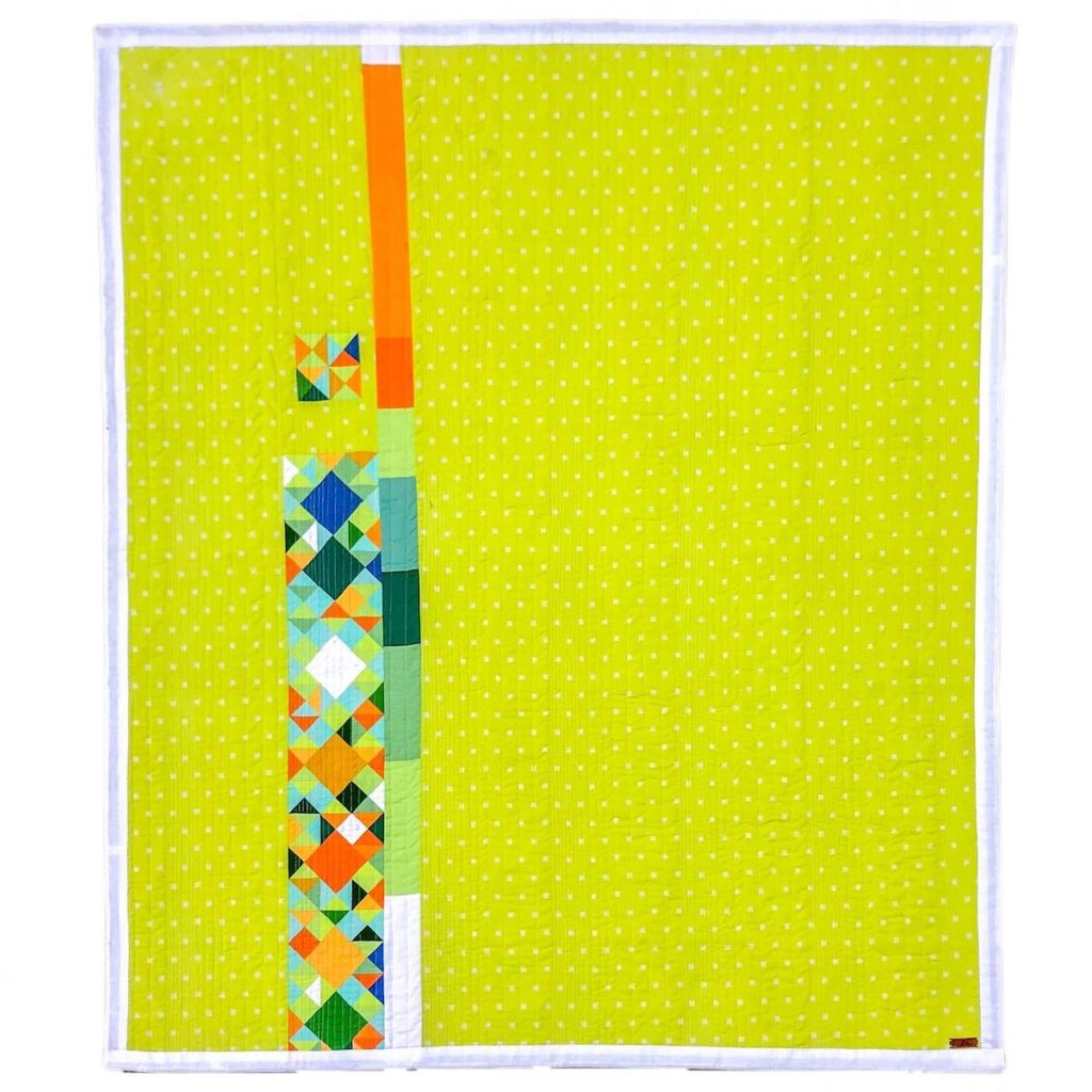The back of 8 of Diamonds quilt by Kaitlin Rim