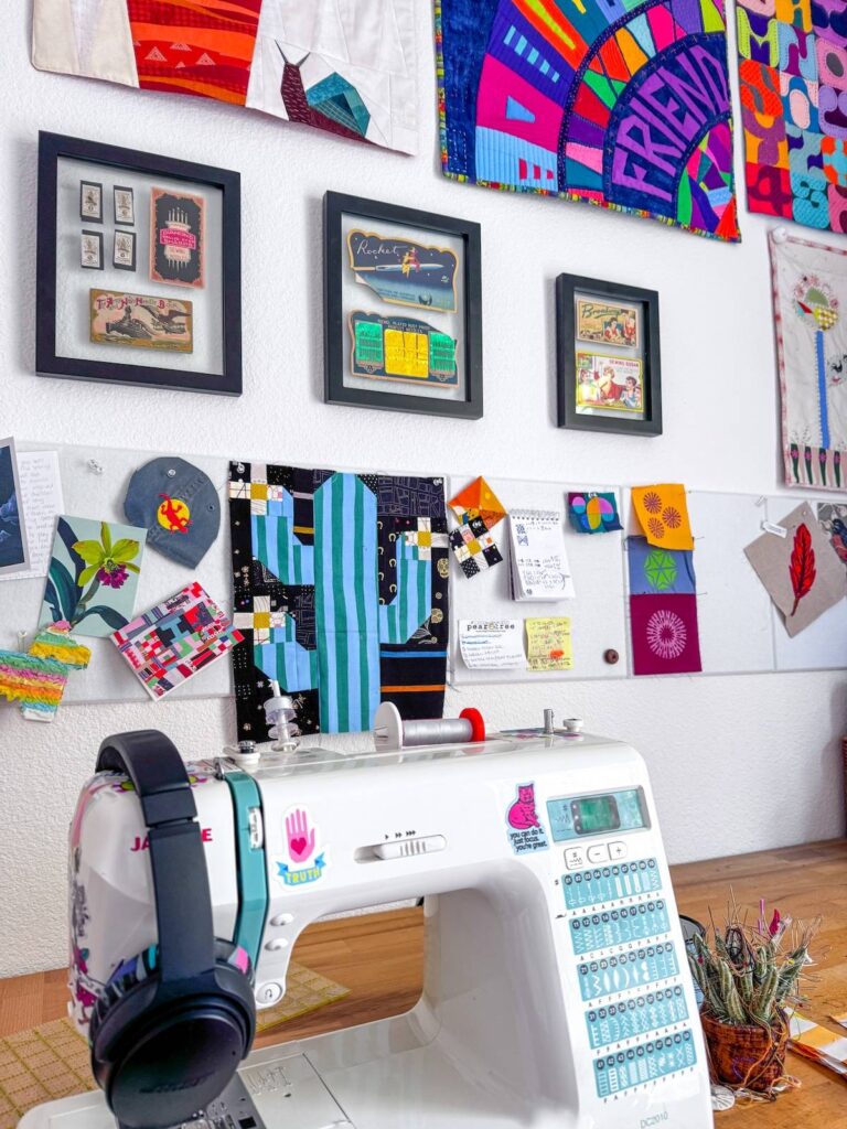 Kaitlin Rim sewing machine and creative space