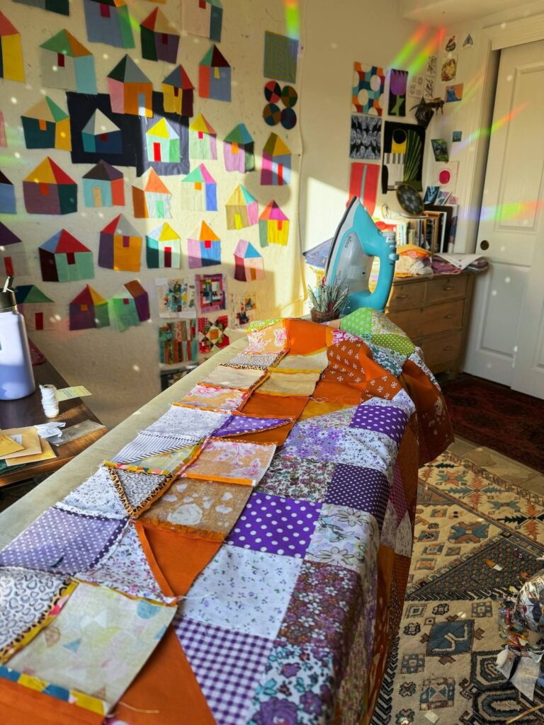 Afternoon sun coming into Kaitlin Rim creative space