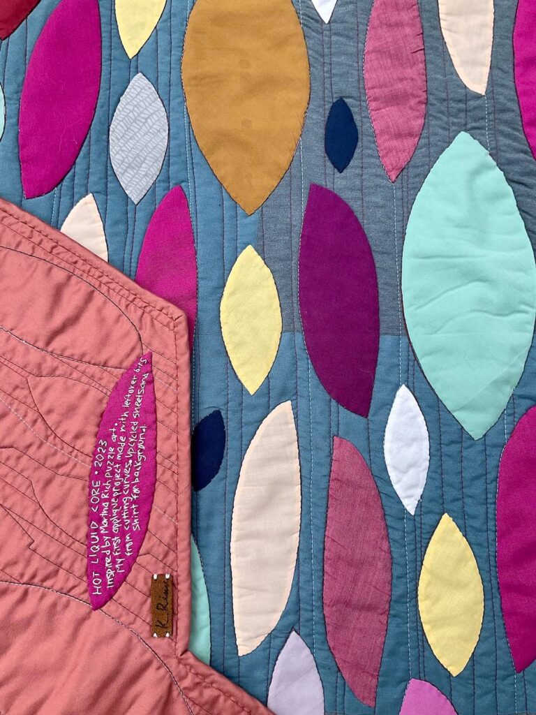 Detail of Hot Liquid Core quilt by Kaitlin Rim