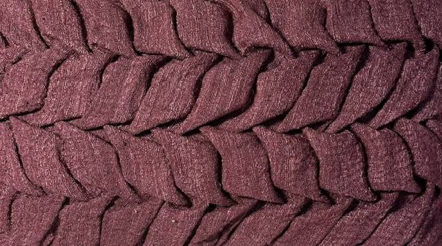 Rust smocking detail sample by Kristine Berg
