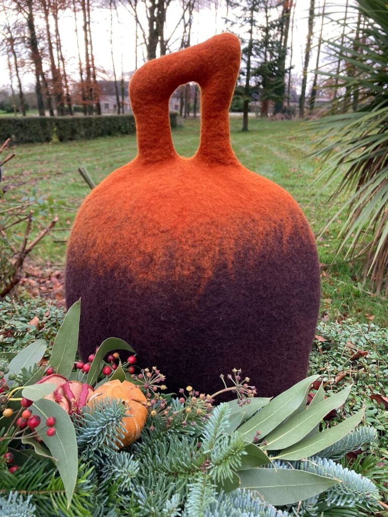 Felted te cozy by Leiko Uchiyama