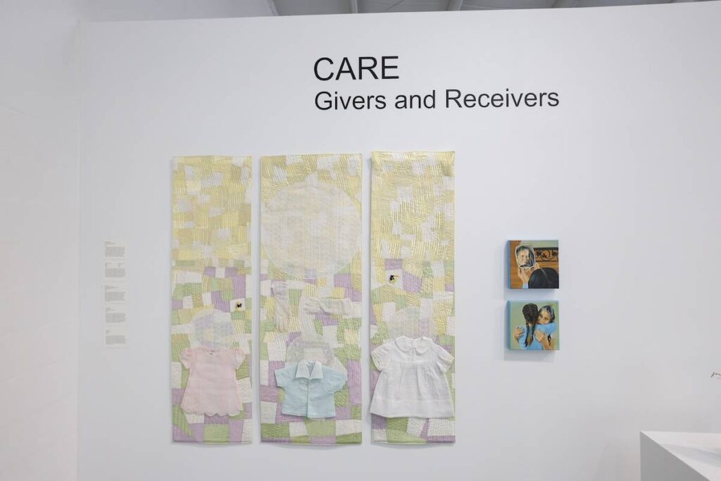 Michaels work on display in a gallery SPAACES