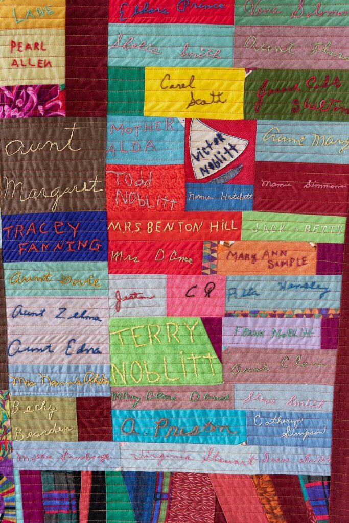Detail of Noblitt quilt by Tina Davis