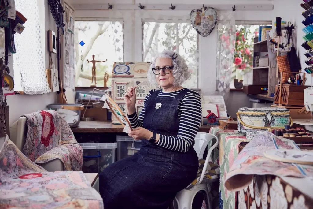 Anne Kelly in her studio
