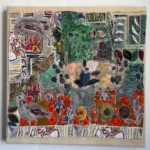 Paul in the Garden fiber art by Anne Kelly