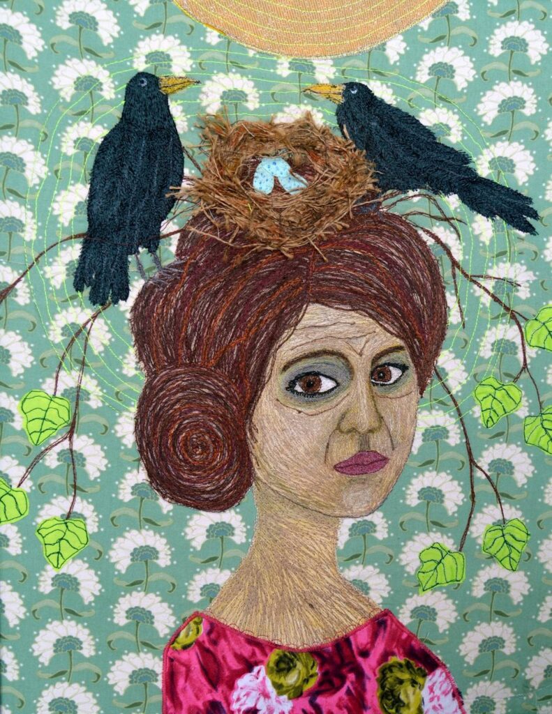 Hope fiber art by Antje Rook
