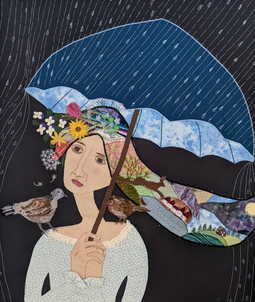 Shelter fiber art by Antje Rook