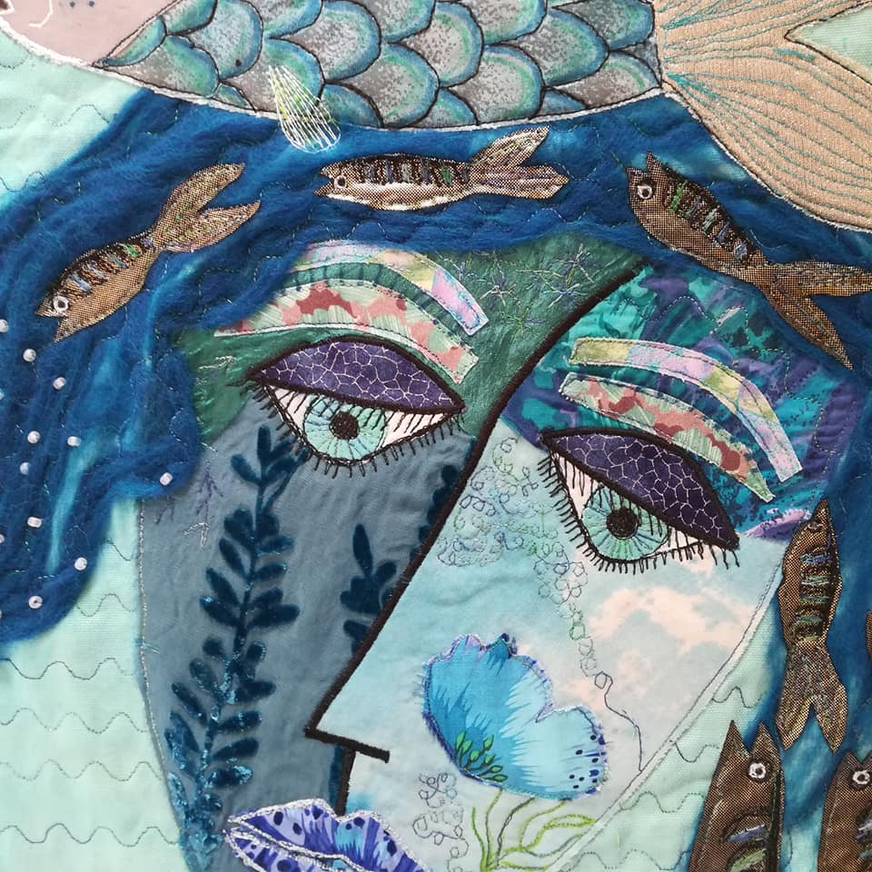 The Fisherman's Wife fiber art by Antje Rook