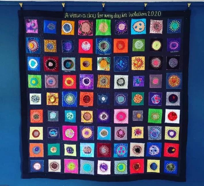 Virus Quilt 2020 by Antje Rook
