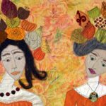 Mother and Daughter fiber art by Antje Rook