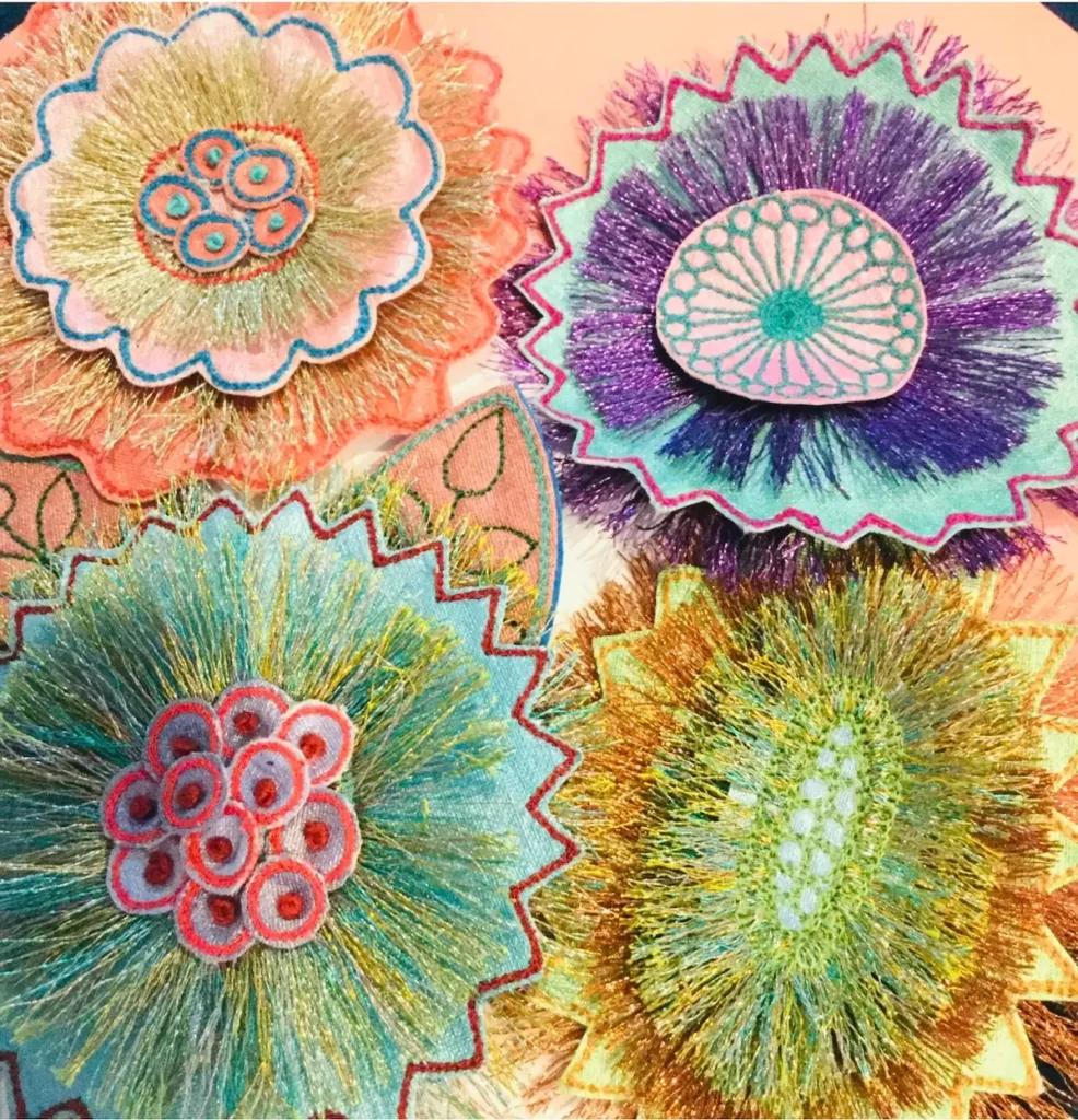 Dot Ronaldson 3D fabric flowers