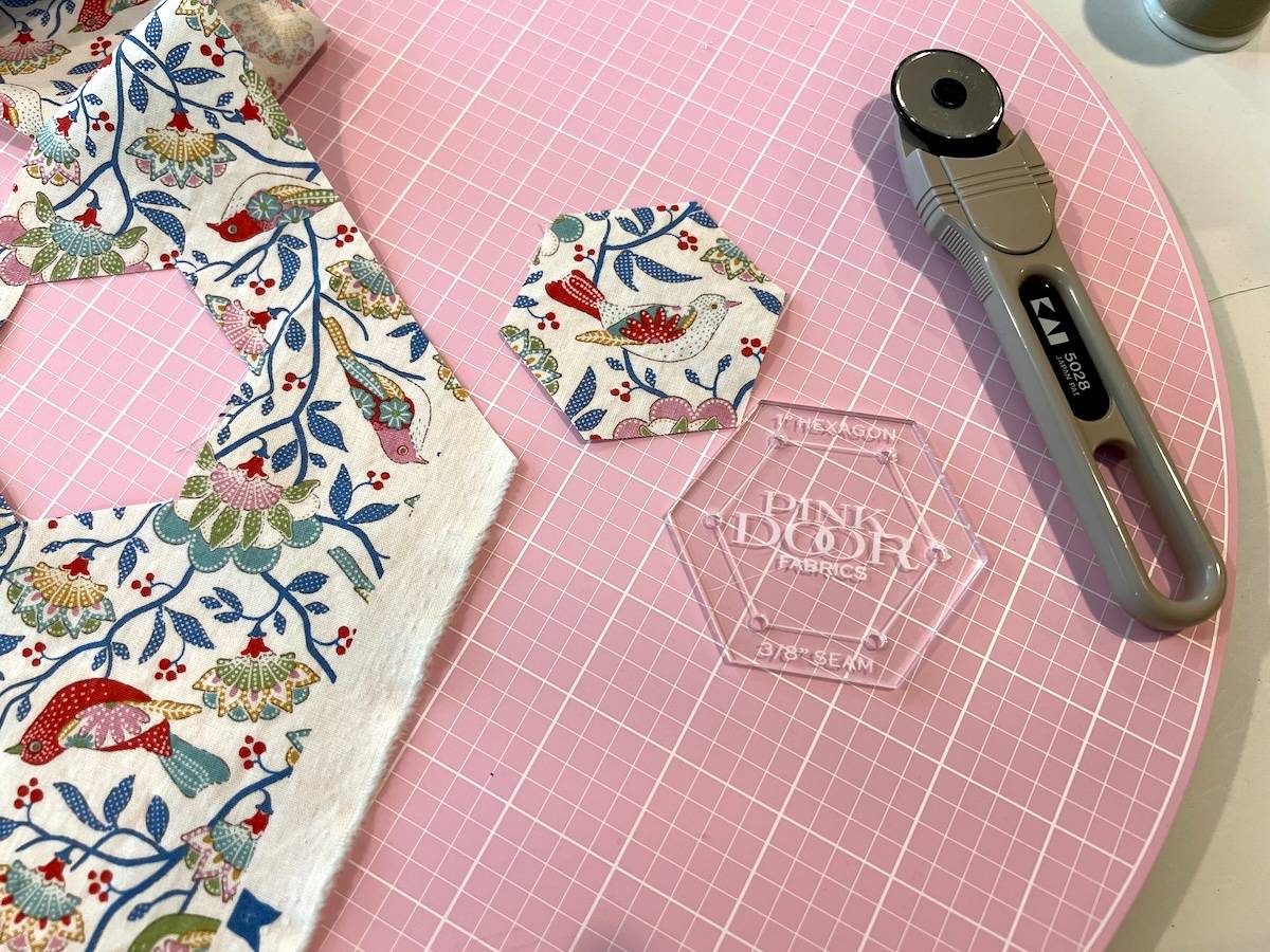 EPP fussy cutting hexagon