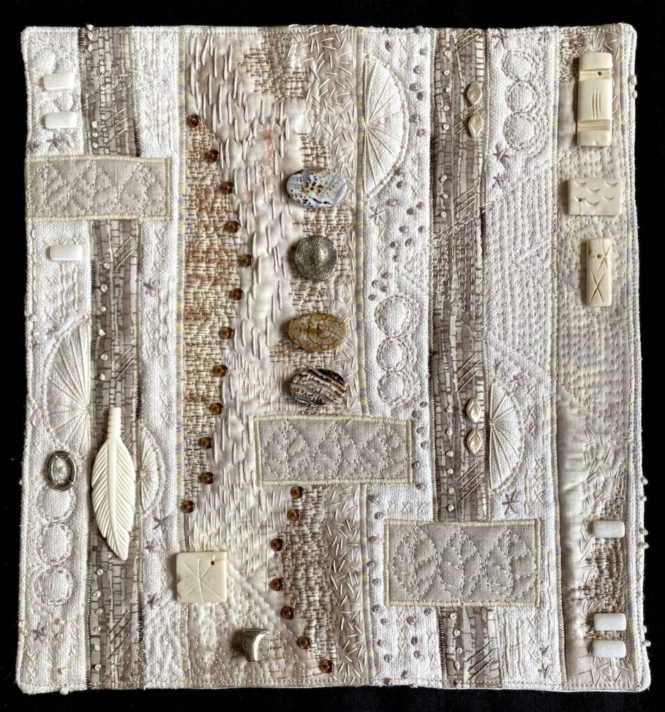 Earth Stories fiber art by Heidi Zielinski
