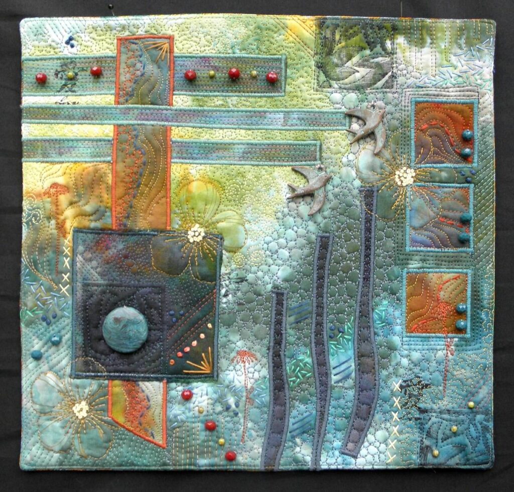 Free My Spirit fiber art by Heidi Zielinski